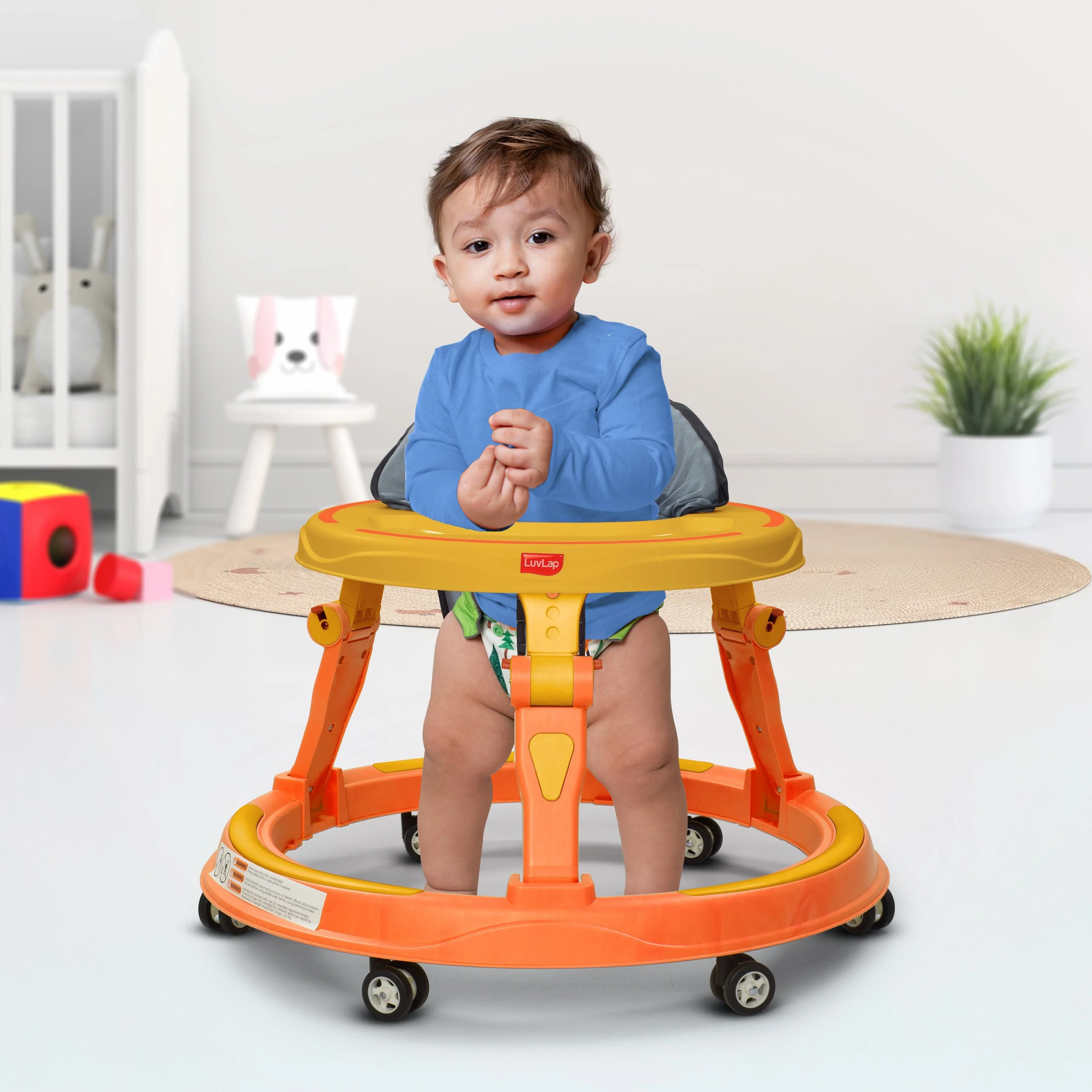 Elegant 360° Baby Walker 9+ Months | 3 Level Height Adjustment Walker/Advanced Baby Activity Walker, Yellow - Image 5