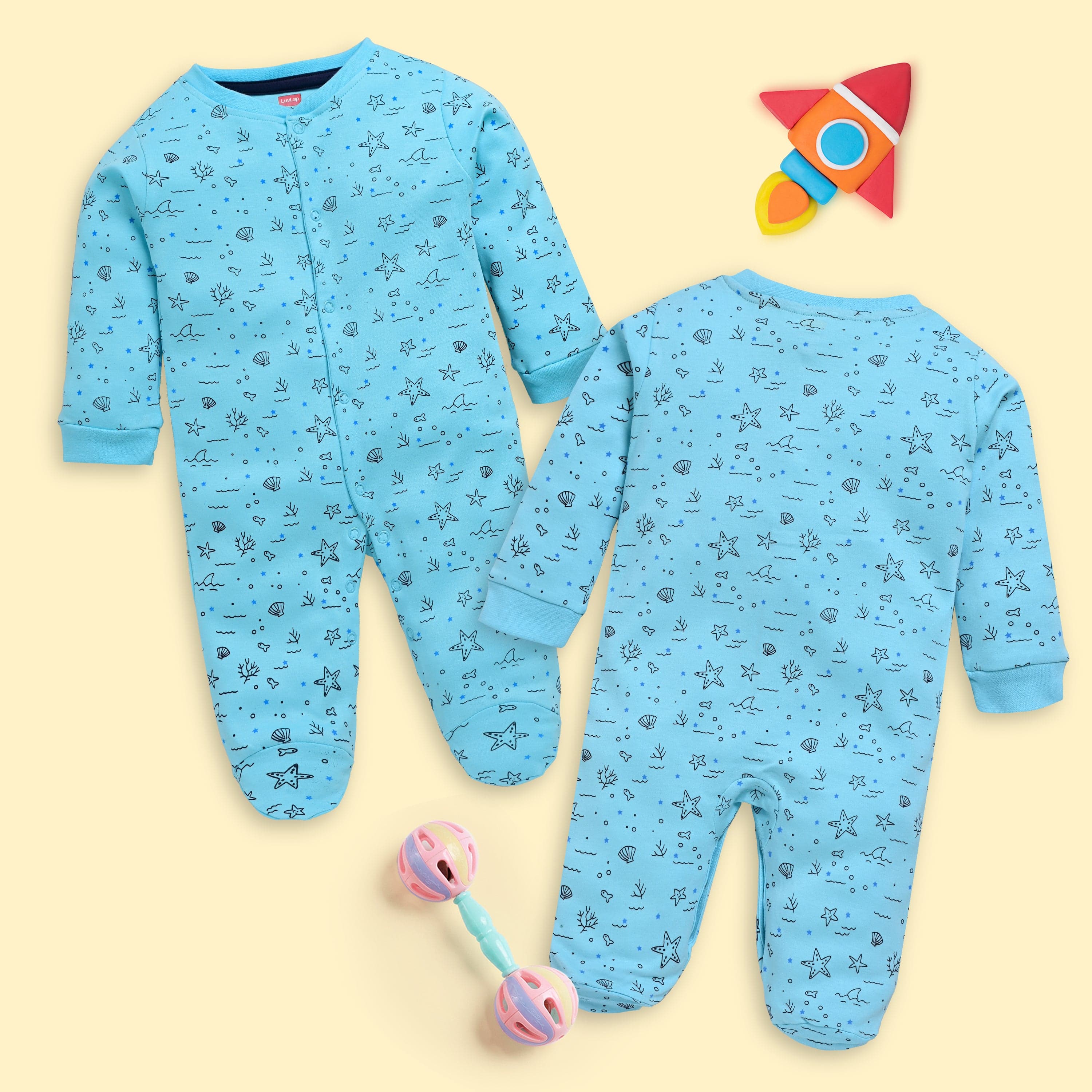 Baby Boys & Baby Girls Pack Of 3 Full Sleeve Romper/Bodysuit 100% Cotton - Image 4