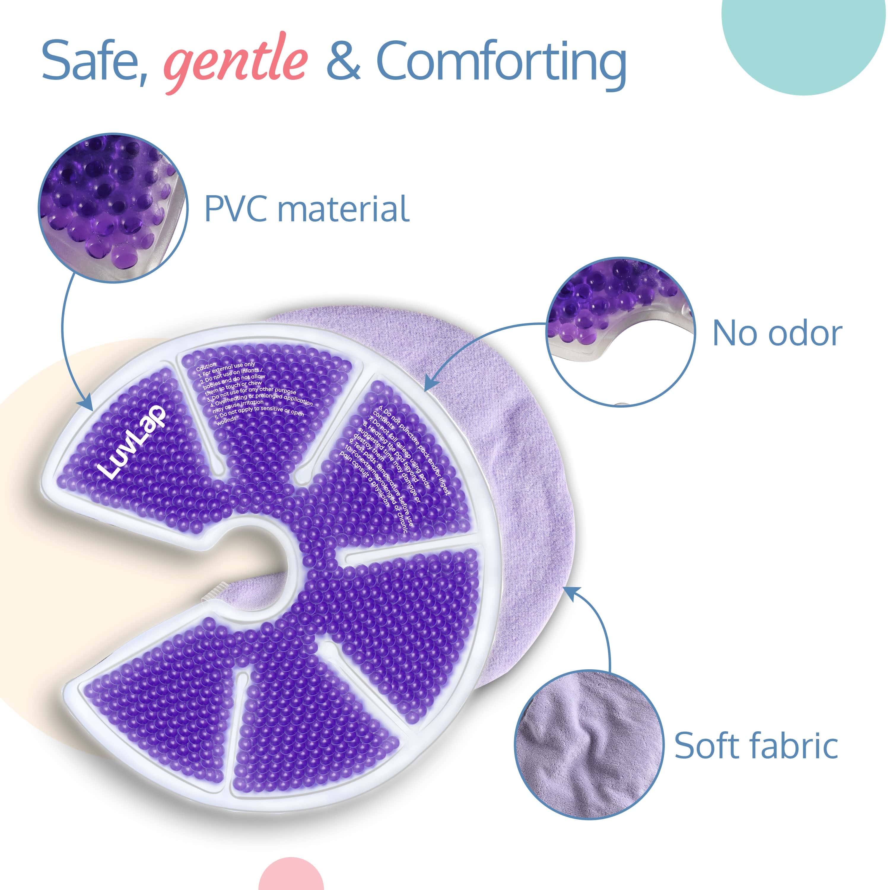 Breast Hot & cold Pad, 2 pc Breast Therapy Pack, Purple - Image 4