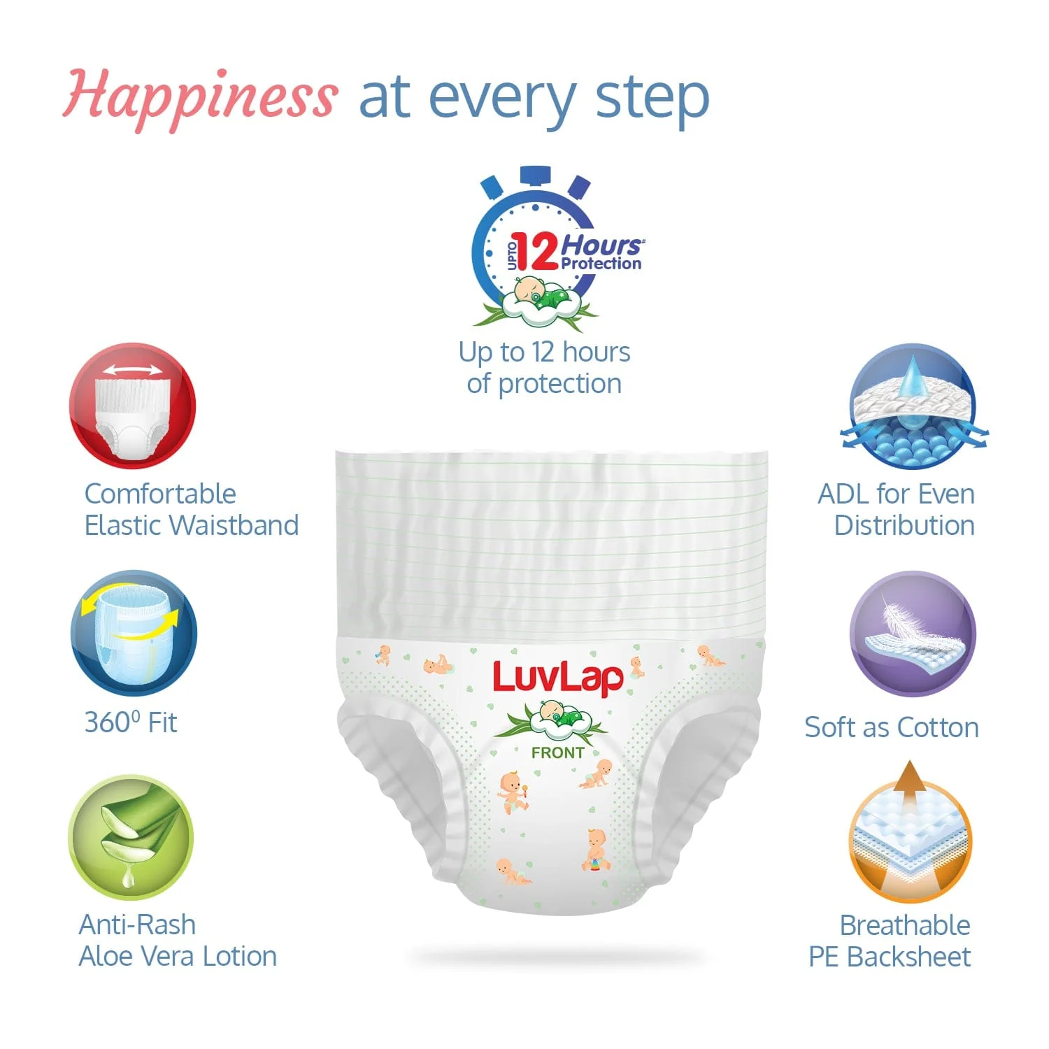 Diaper Pants, Large, 32 Count, with upto 12 Hour protection - Image 6