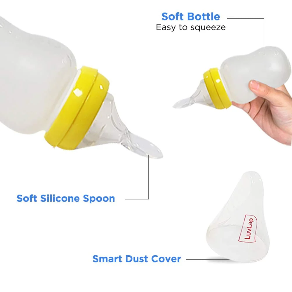 Feeding Squeezy Spoon, 180Ml, Bpa Free,Yellow - Image 3
