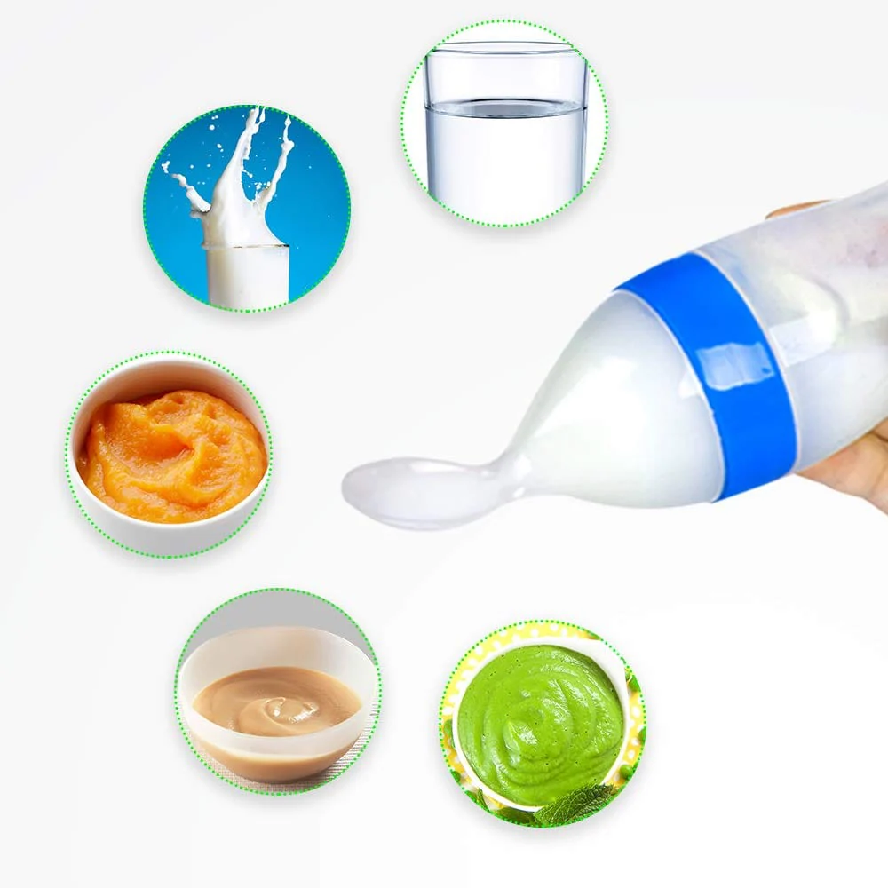 Feeding Squeezy Spoon 90Ml, Bpa Free,Blue - Image 3