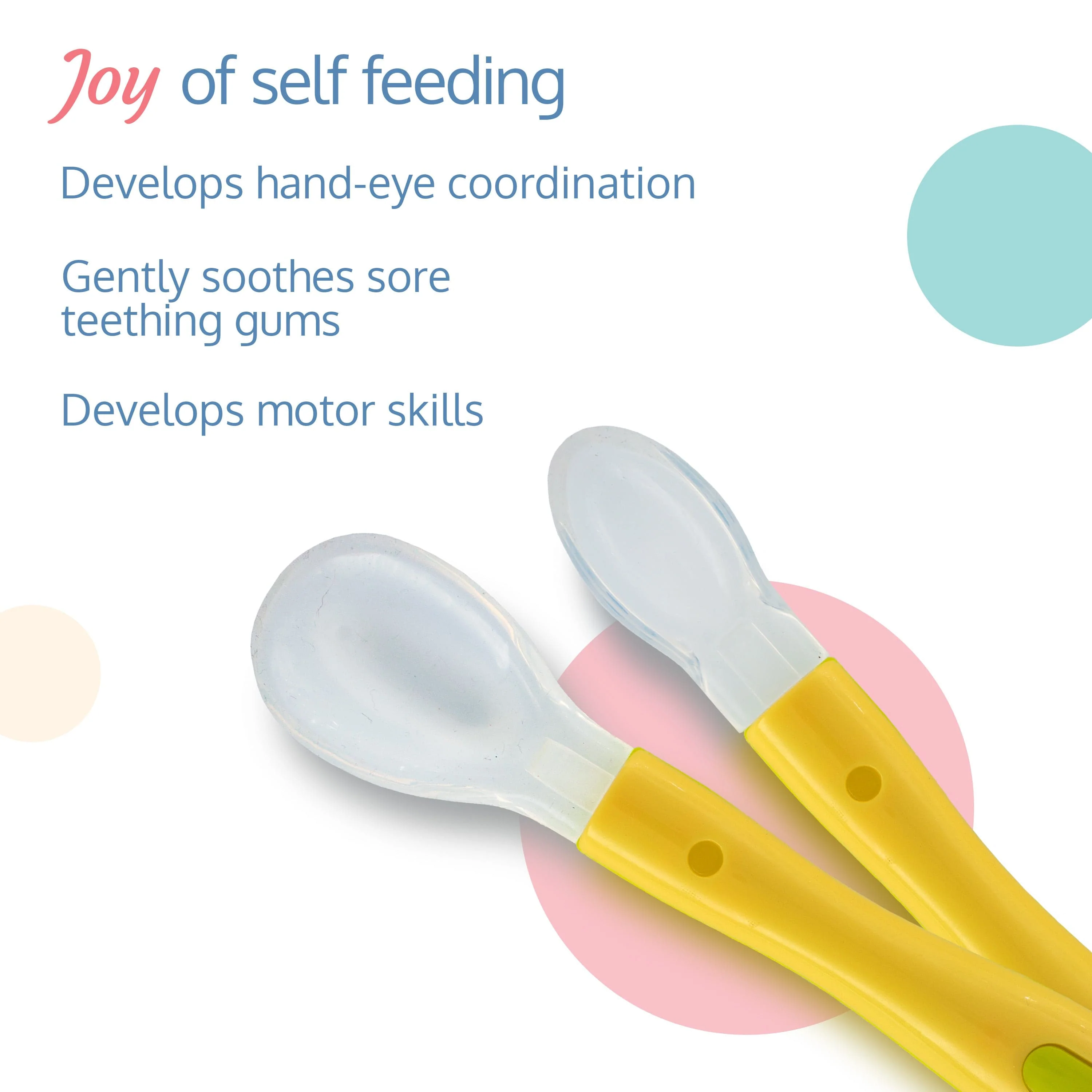 Fun Club Baby Silicone Spoon Set, BPA Free, FDA Approved, 2 pcs, Green - Image 4