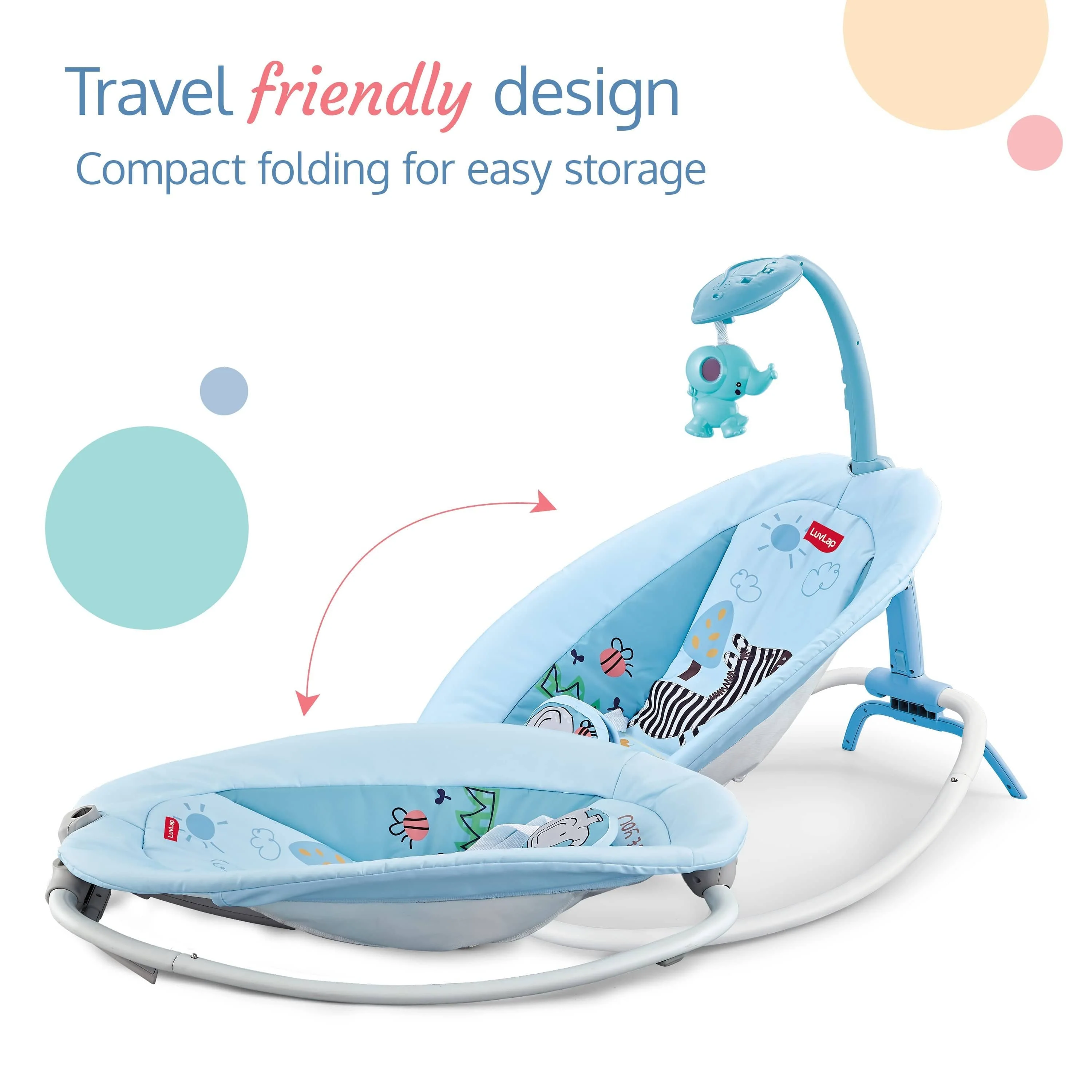 Joy-N-Giggles Baby Rocker, Blue - Image 4