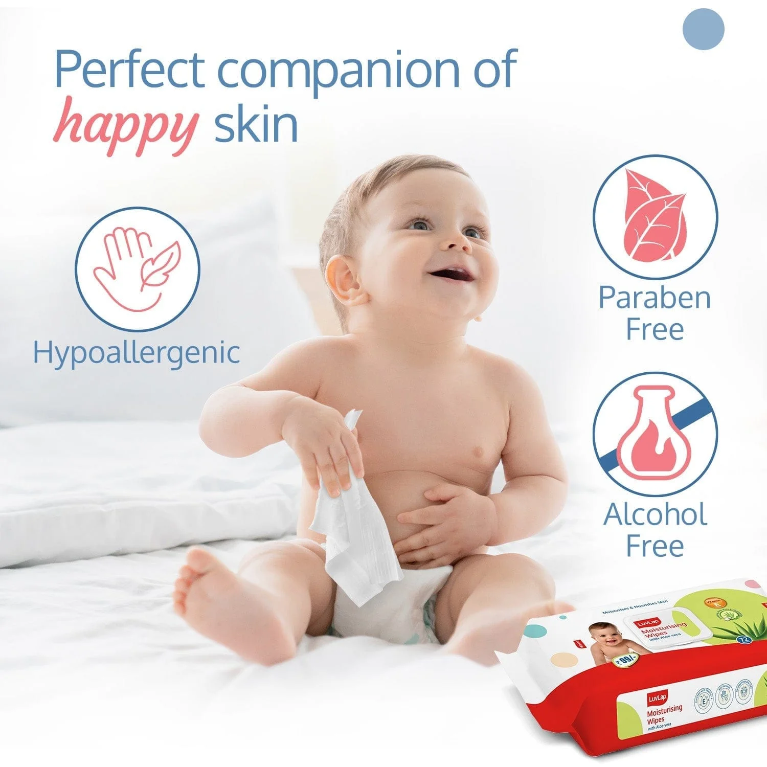 Baby Wipes with Aloe Vera, with Flip-top Lid - Pack of 6 - Image 4